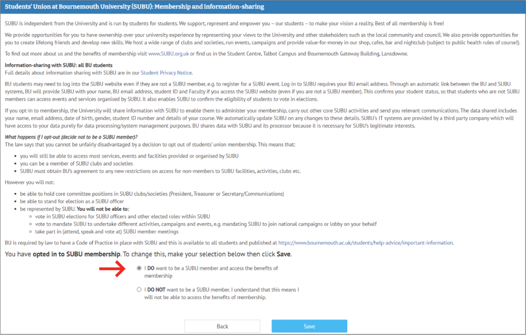 Opt in